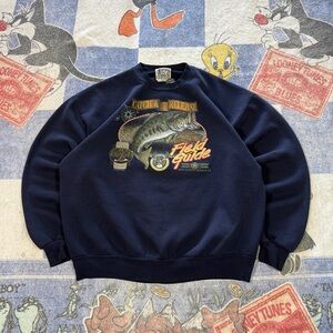 Vintage field guide fishing crewneck sweatshirt